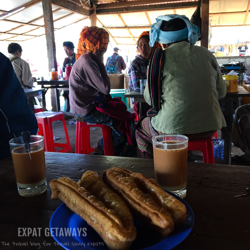 There is a huge tea industry in Myanmar. Locals will gather in tea shops to catch up. Inle Lake, Myanmar.