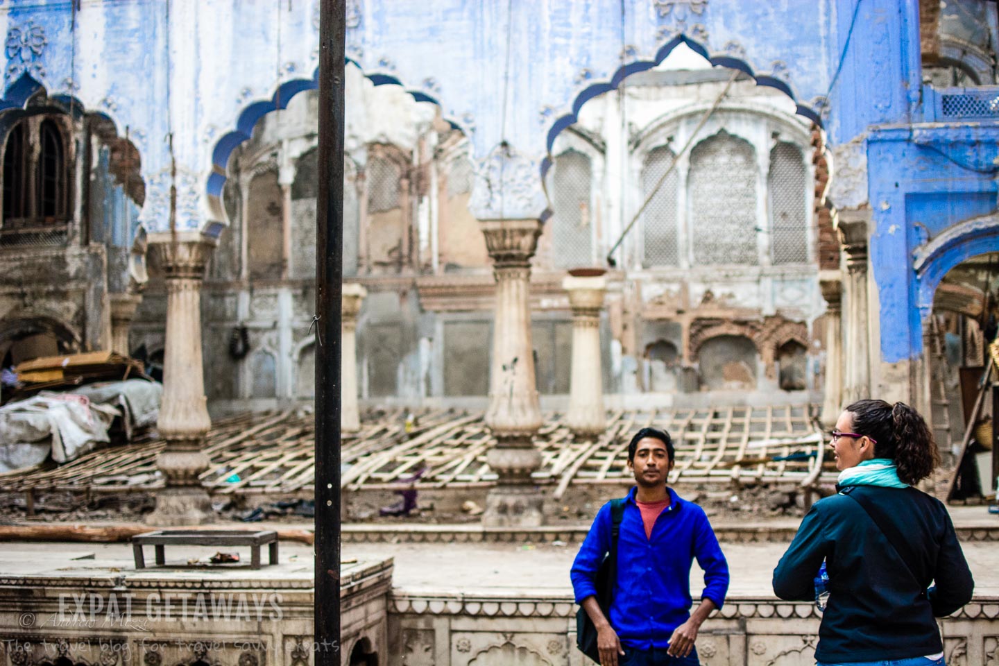 Our wonderful guide on the Street Connections walking tour of Old Delhi. He showed us hidden gems while raising awareness for a worthwhile charity. Expat Getaways, 5 Nights Golden Triangle, Delhi, Jaipur & Agra, India.