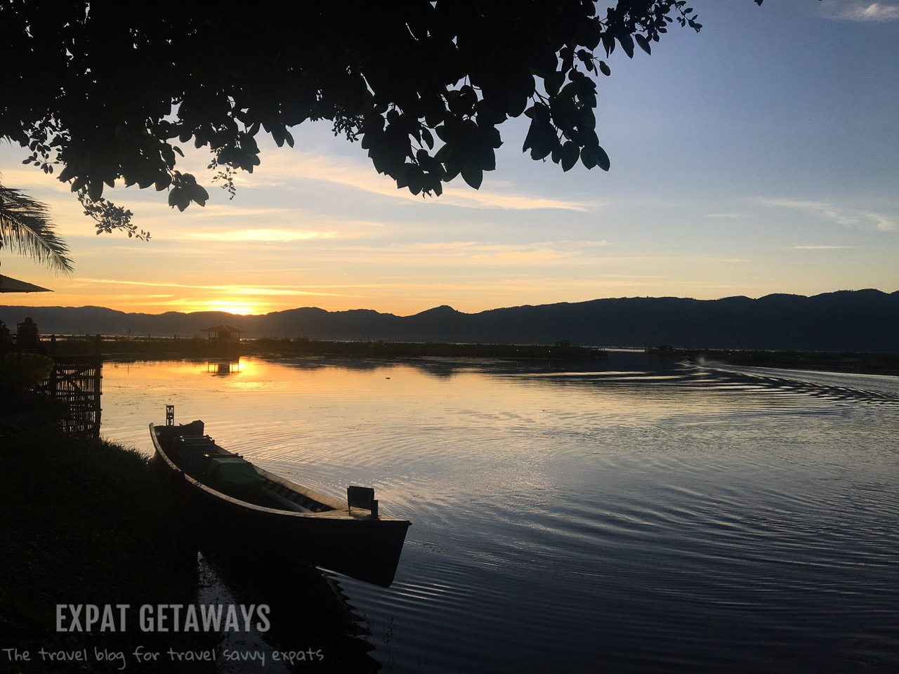 Sunsets over Inle Lake Resort, Myanmar