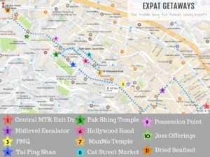 Start your walking tour of Hong Kong's Western District at Central MTR and finish at Sai Ying Pun.