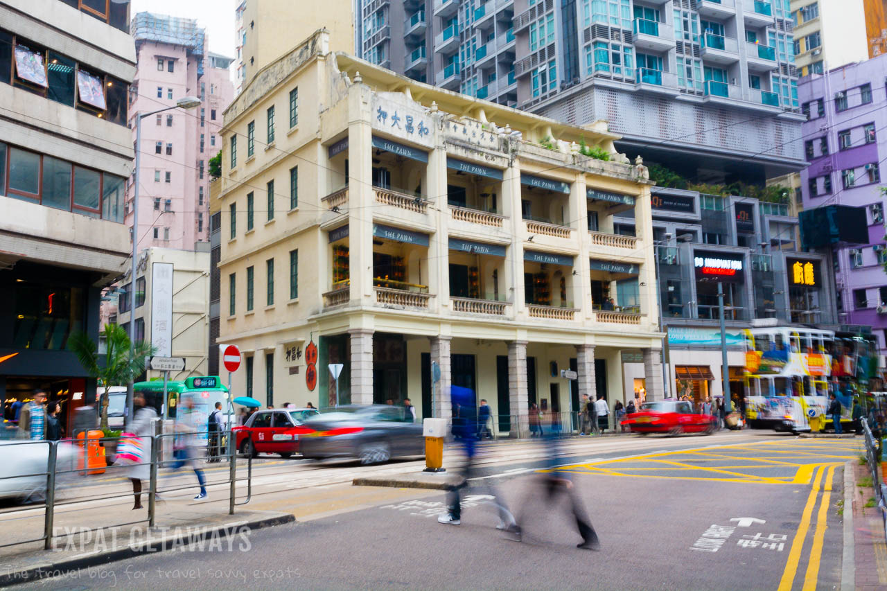 The Pawn in Wan Chai is a restored tong lau from the 1920s. Thankfully a few relics like this have survived in the 21st Century. 