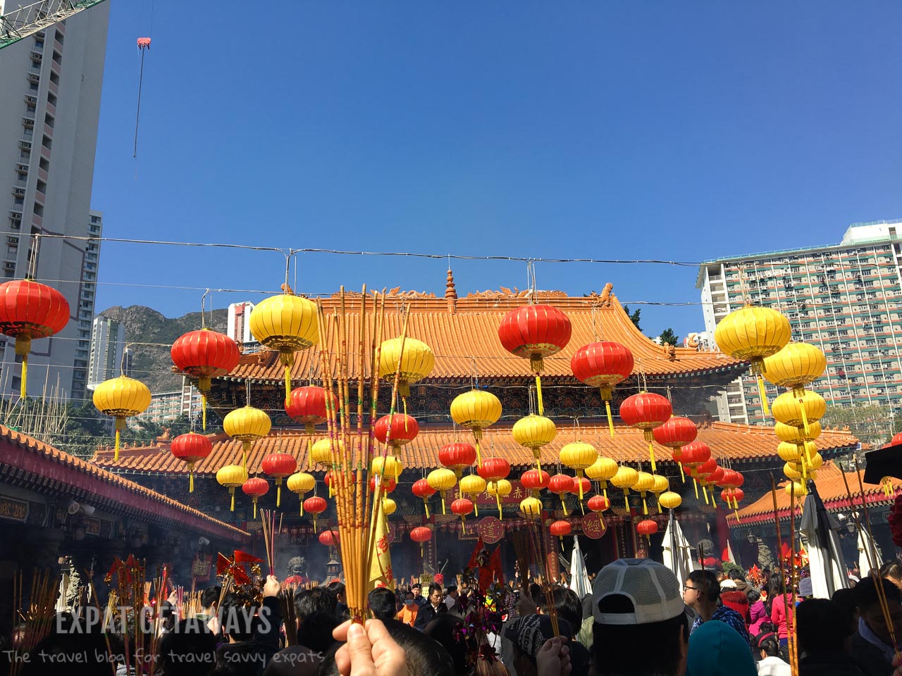 Wong Tai Sin Temple comes alive during Chinese New Year. Worshippers flock here to have their fortunes told and make their wishes for the year ahead. 