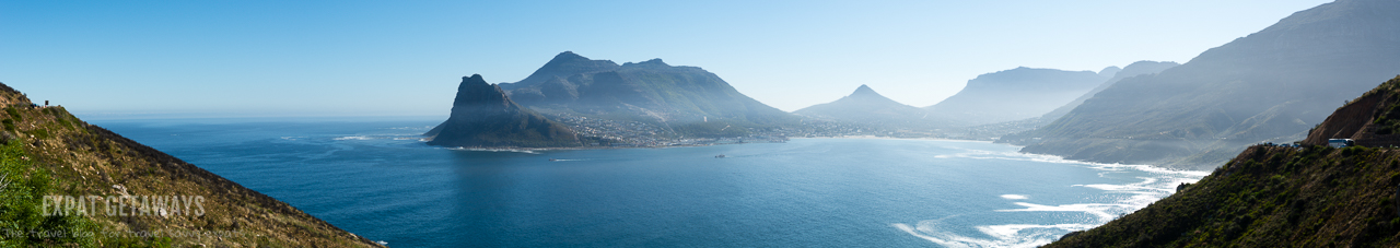 The Cape of Good Hope is an easy day trip from Cape Town and offers up great coastal views like this one of Hout Bay. Expat Getaways One Week in Cape Town, South Africa. 