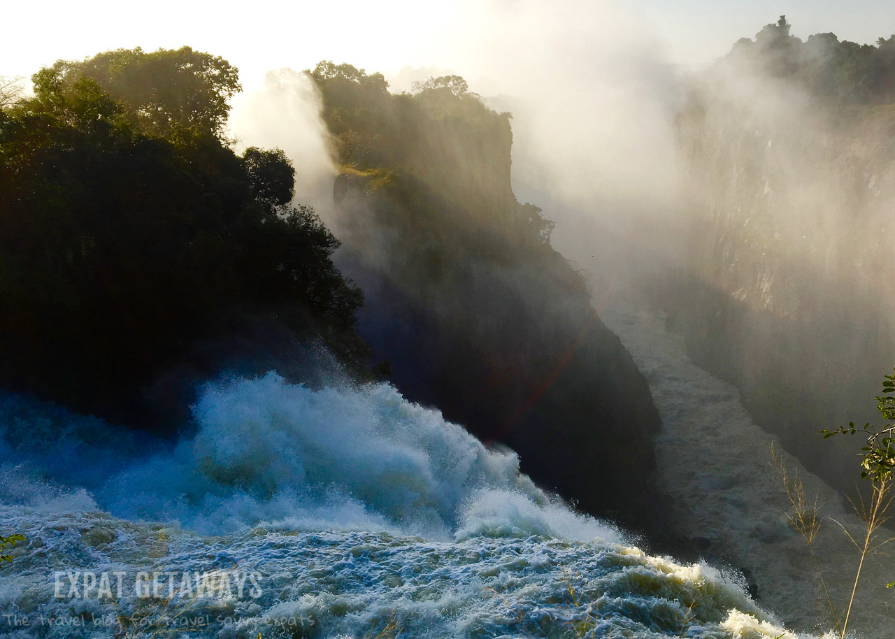 From view point 1 you can look at the top of Victoria Falls and down the gorge. Victoria Falls, Zimbabwe. 