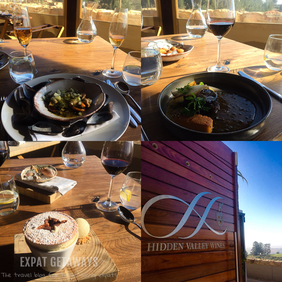It isn't all about the wine in Stellenbosch, there is great food too! Fabulous local food and wine with great views to match. Overture Restaurant at Hidden Valley Wines, Stellenbosch. Expat Getaways One Week in Cape Town, South Africa.