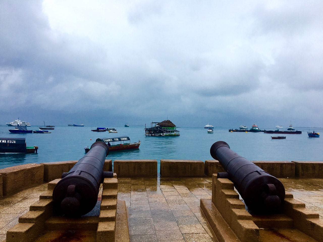 The canons on the waterfront of Stone Town are a reminder of the colonial history of Zanzibar. Expat Getaways - One Day in Stone Town, Zanzibar, Tanzania. 