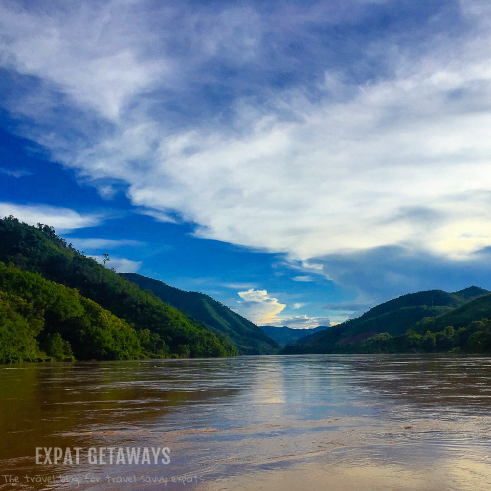 The mighty Mekong River flows past Luang Prabang, Laos. Expat Getaways, 48 Hours in Luang Prabang, Laos.