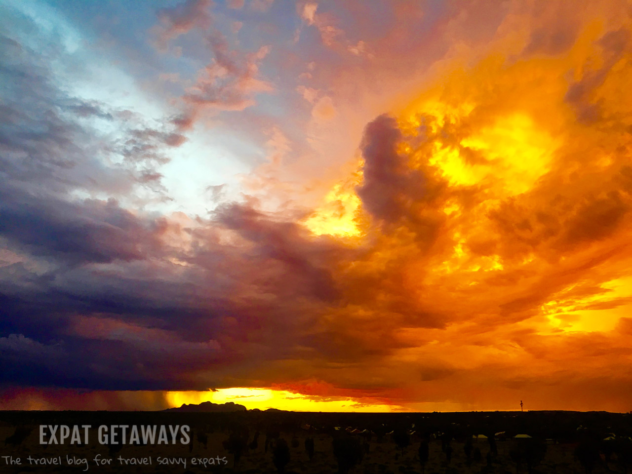 The desert knows how to do a good sunset. Kata-Tjuta, Northern Territory. Expat Getaways - Babymoon Destinations.